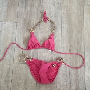 Vix Pink Bikini Nautical Rope hot Pink SMALL